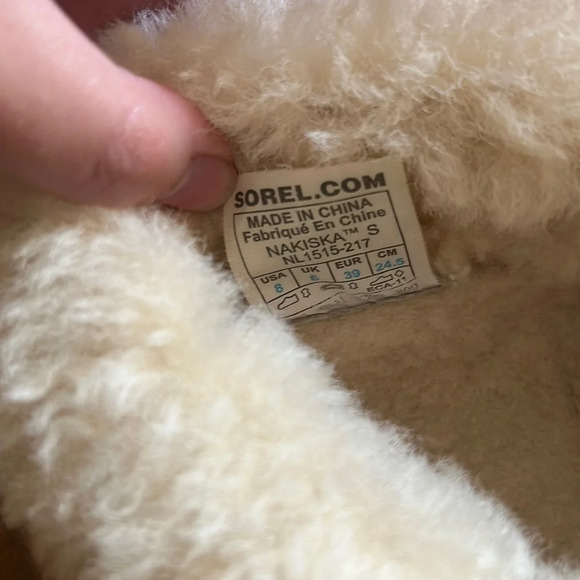 Sorel Suede Brown Fur Cozy Warm Slippers Size 8 - Picture 7 of 7